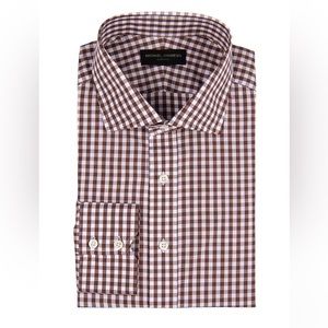 BARBOUR brown gingham long-sleeve classic shirt